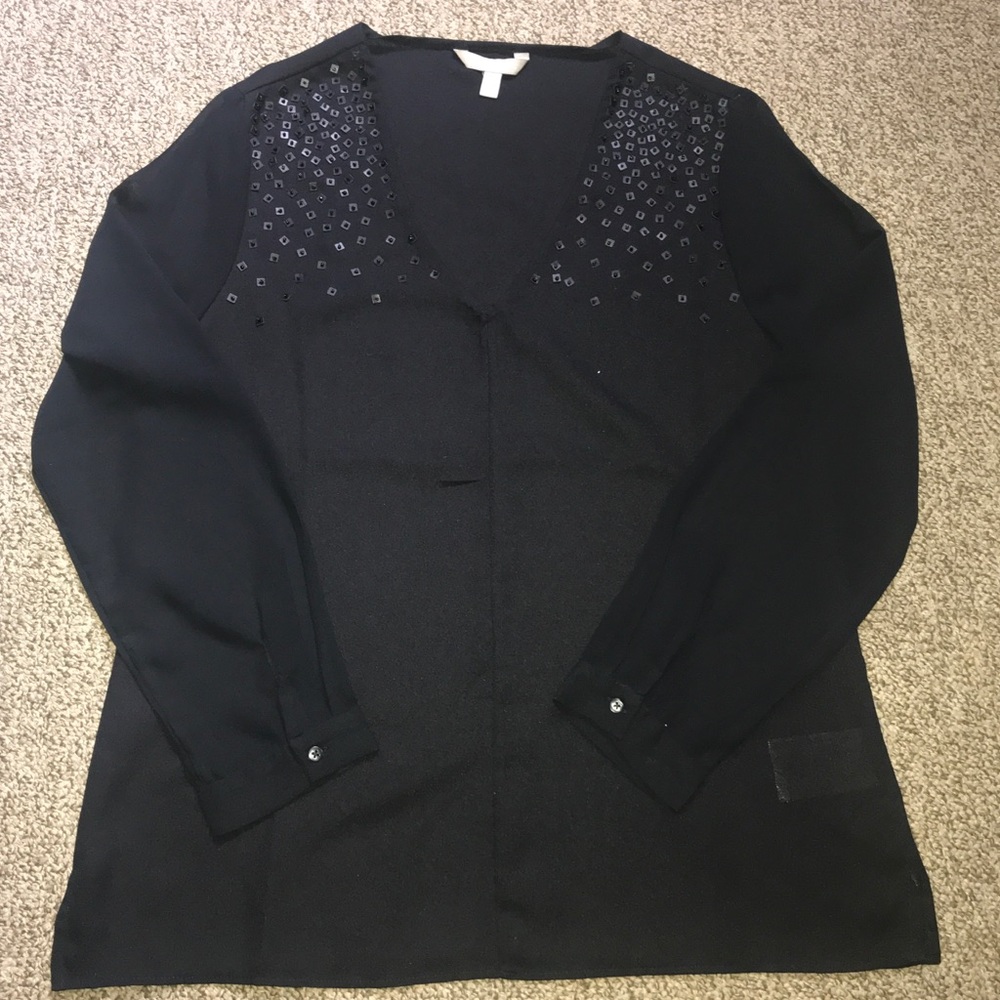*PRICE DROP* Banana Republic Factory Black  Embellished Tunic